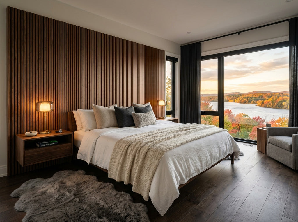 Forest Hill XL Walnut Acoustic Wall Panel — 106 × 43 in (270 cm x 110 cm)