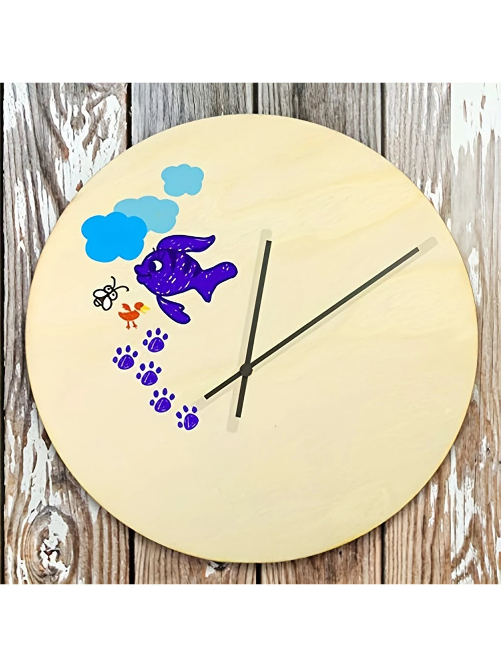 5Pcs 8in Round Wood Discs for Crafts Wood Circles Unfinished Wood Rounds Plaque for Door Hanger, Design, Wood Burning