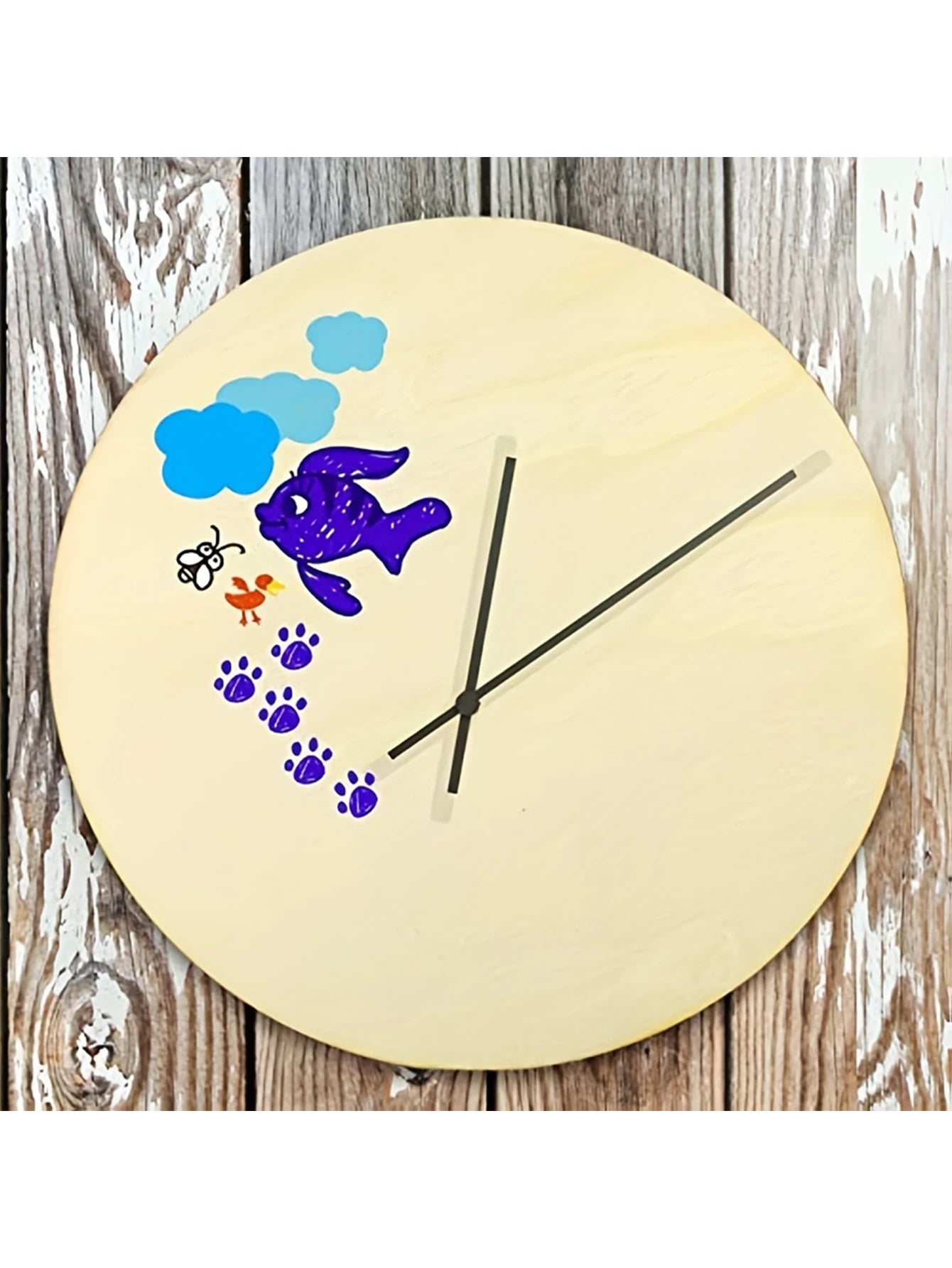 5Pcs 8in Round Wood Discs for Crafts Wood Circles Unfinished Wood Rounds Plaque for Door Hanger, Design, Wood Burning